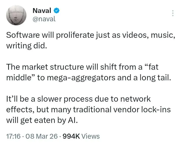 Naval's Post on X